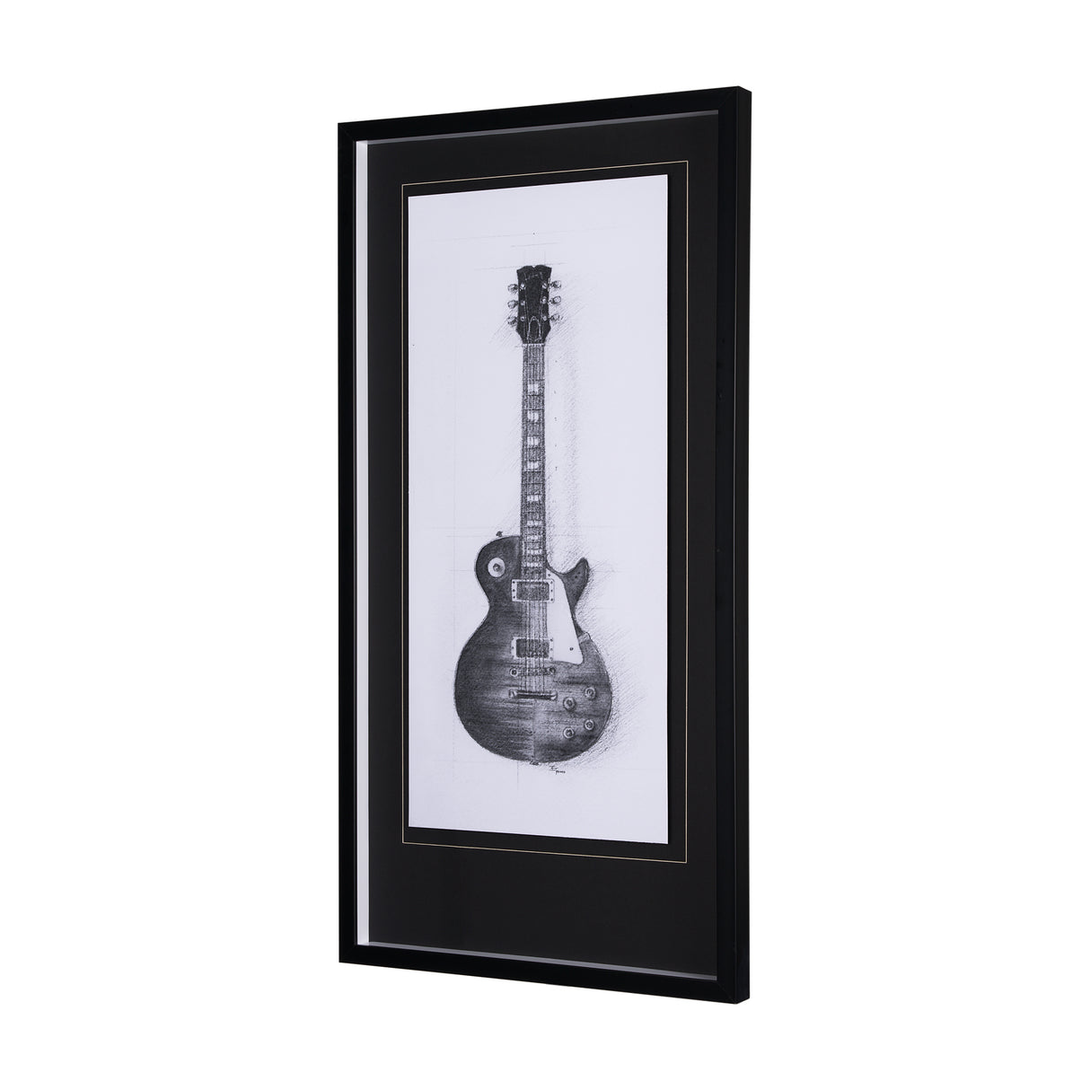 Guitar III by Mercana Studio a Hand Embellished Textured Framed Art Print Matted under Glass from Mercana - Luna Furniture