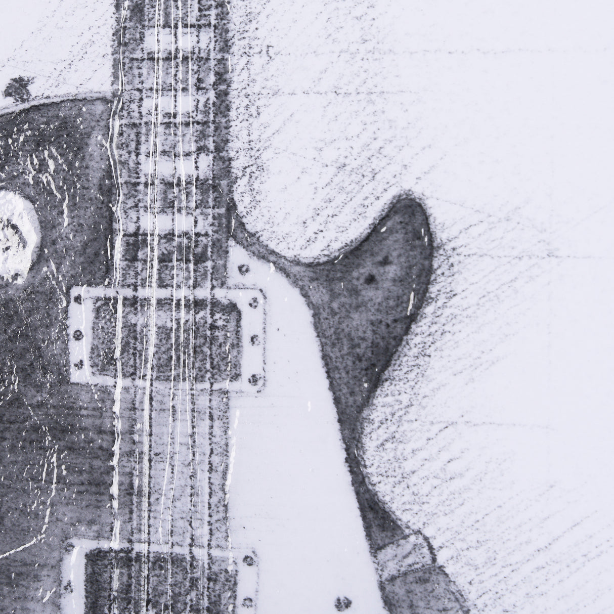 Guitar III by Mercana Studio a Hand Embellished Textured Framed Art Print Matted under Glass from Mercana - Luna Furniture