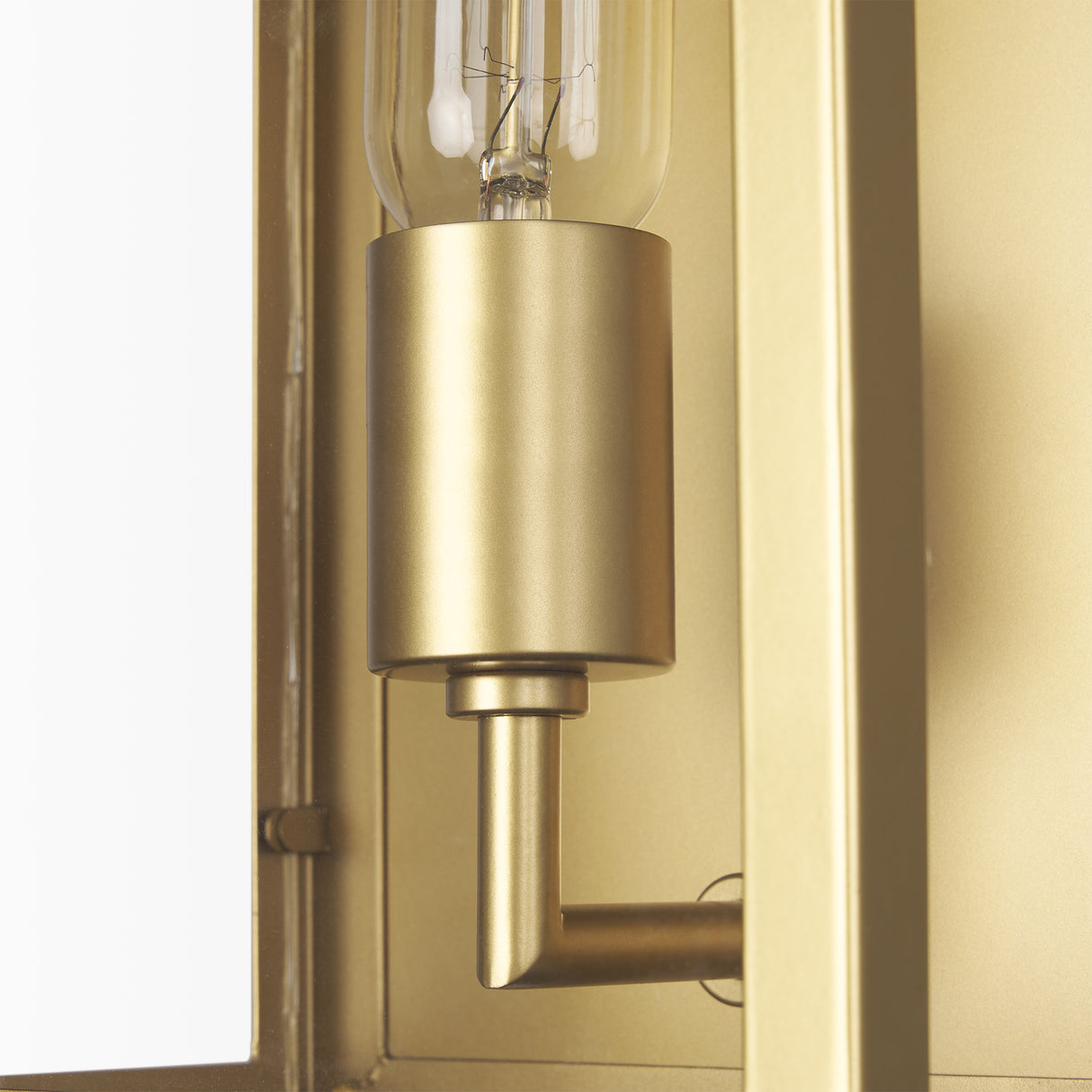 Cairn Brushed Gold Metal w/ Glass 1-Light Wall Sconce from Mercana - Luna Furniture