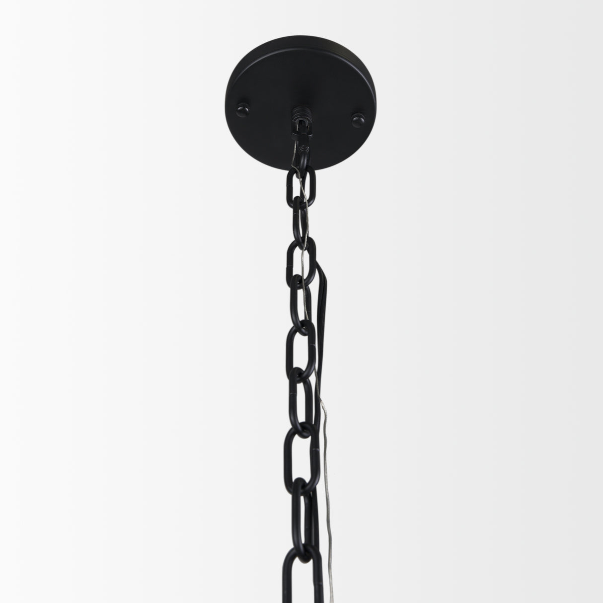 Edie Matte Black Metal w/ Frosted Glass Globe 1-Light Pendant from Mercana - Luna Furniture