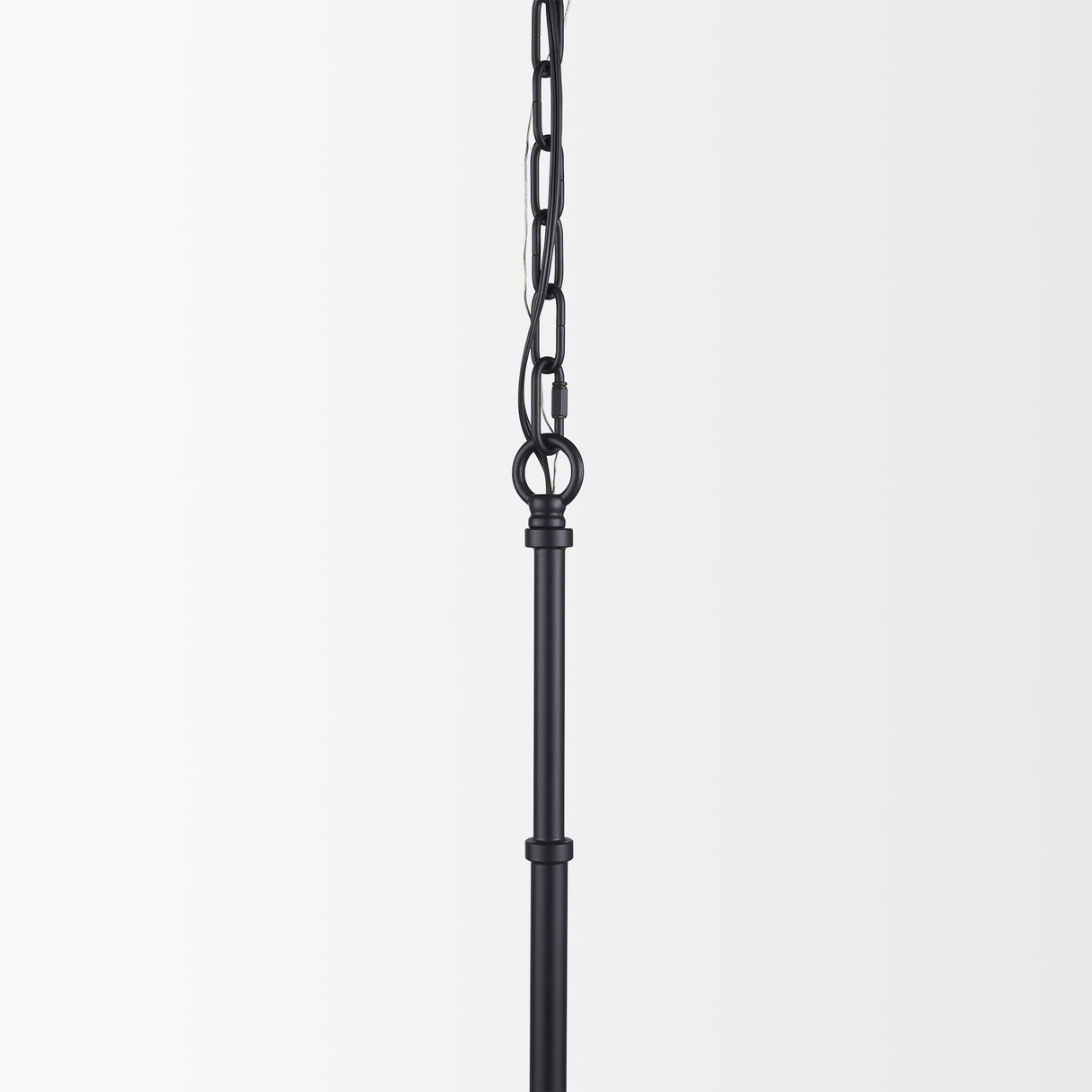 Edie Matte Black Metal w/ Frosted Glass Globe 1-Light Pendant from Mercana - Luna Furniture