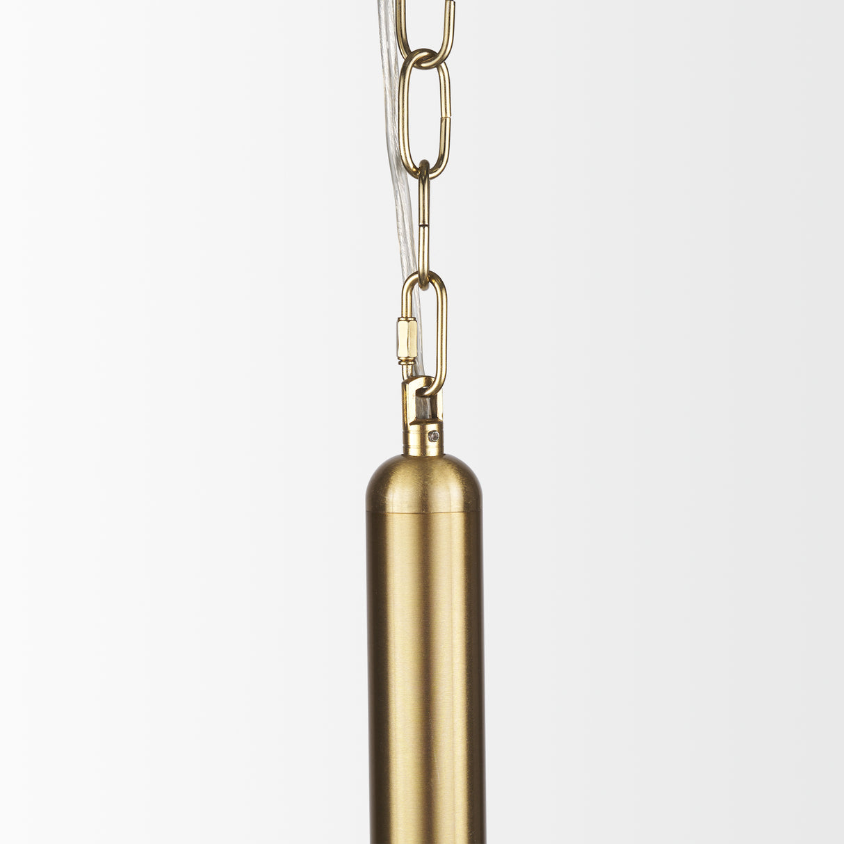 Britton Gold Metal w/ Clear Glass Globe 1-Light Pendant Light from Mercana - Luna Furniture