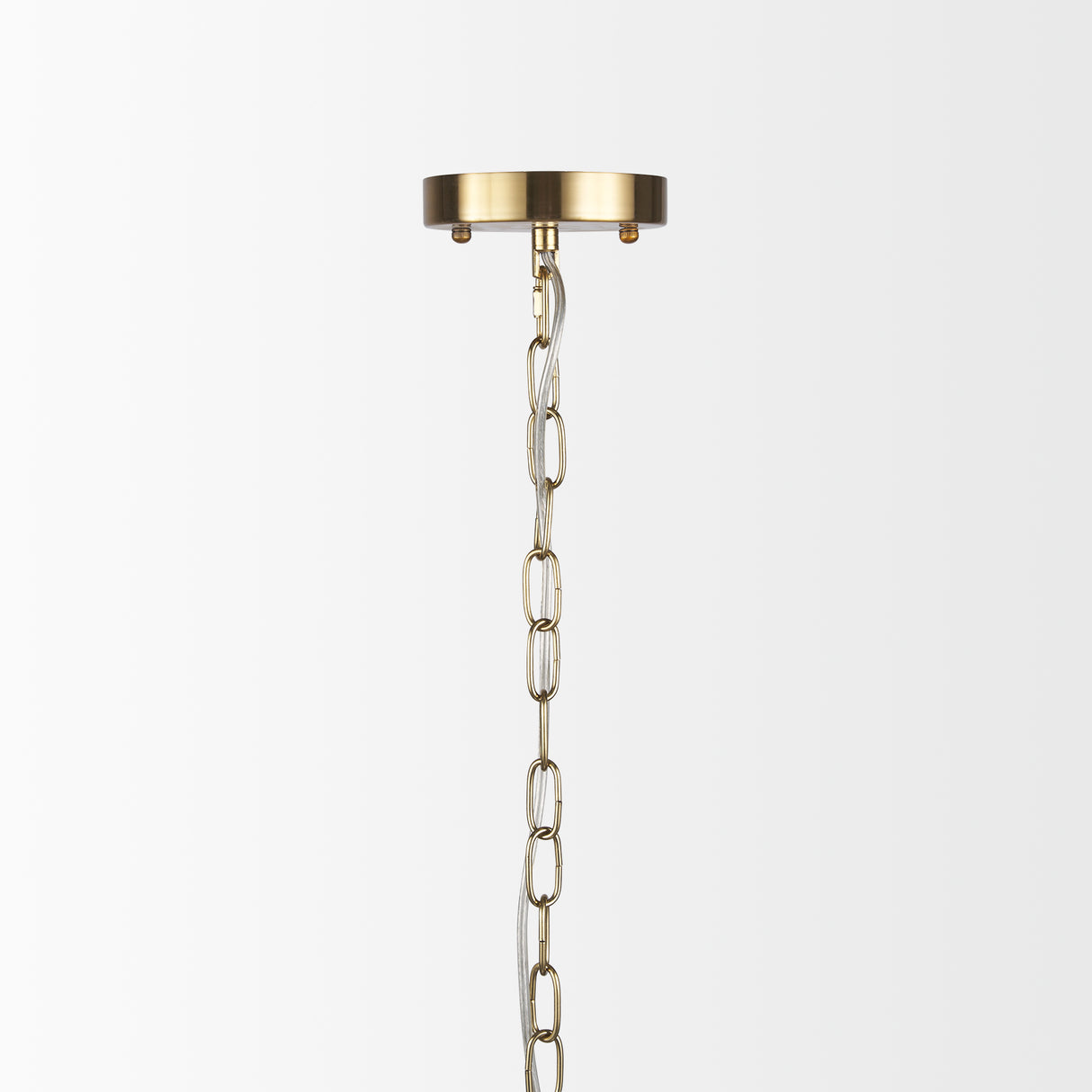 Britton Gold Metal w/ Clear Glass Globes 6-Light Chandelier from Mercana - Luna Furniture