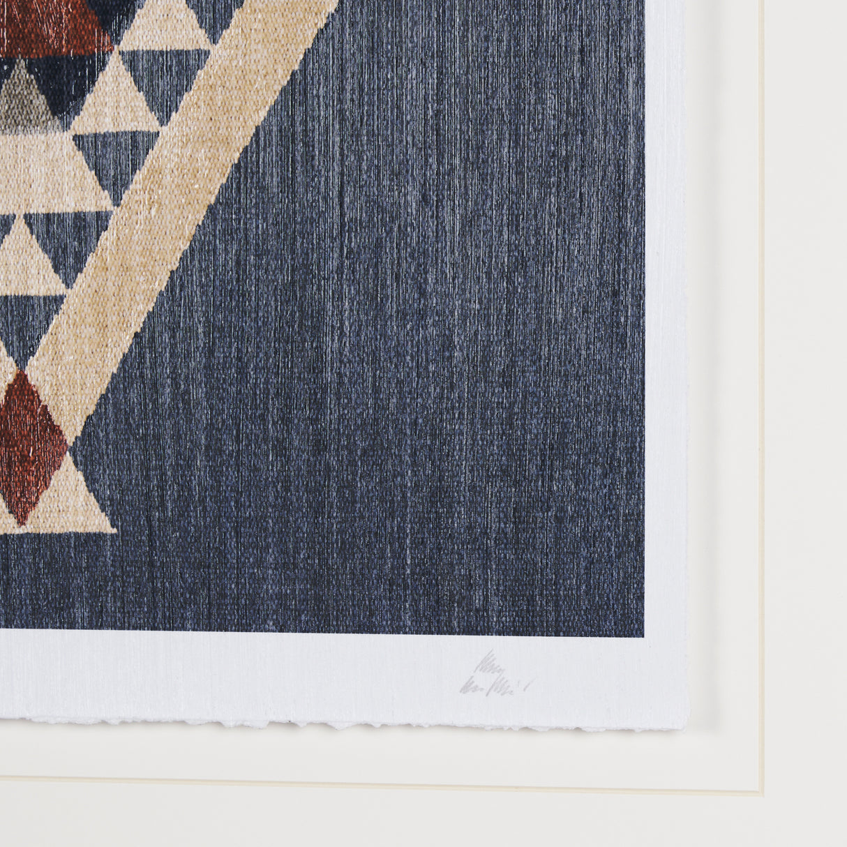 Blue Tapestry II by Mercana Studio a Hand Embelished Textured Framed Art Print Matted under Glass from Mercana - Luna Furniture