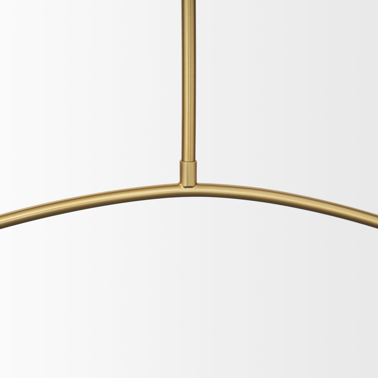 Cybill Brushed Brass w/ White Metal Shades 2-Light Chandelier from Mercana - Luna Furniture