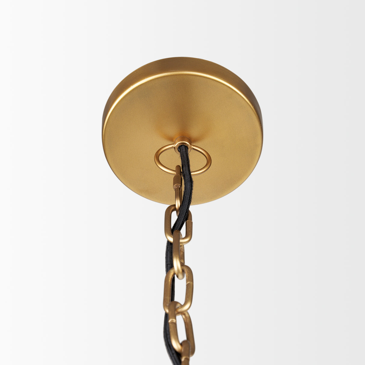 Karina 24" Round Brass-tone Hammered Metal Dome Pendant Light from Mercana - Luna Furniture