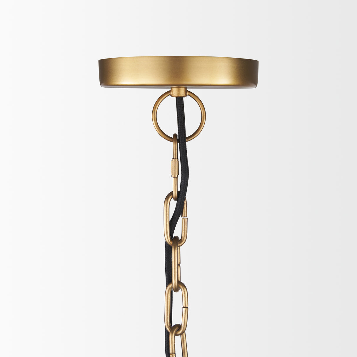 Karina 36" Round Brass-tone Hammered Metal Dome Pendant Light from Mercana - Luna Furniture