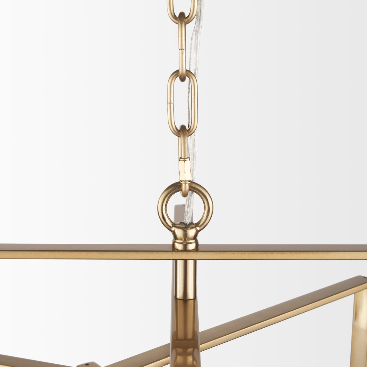 Colleen Antiqued Gold Metal 4-Light Chandelier from Mercana - Luna Furniture