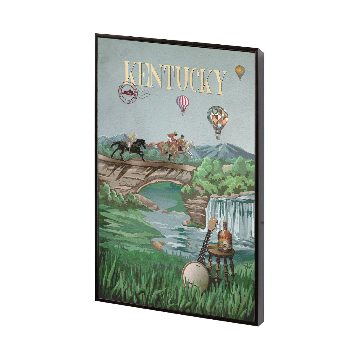 Kentucky Go USA (SM) by Mercana Studio a Hand Embellished Decograph Framed Art Print from Mercana - Luna Furniture