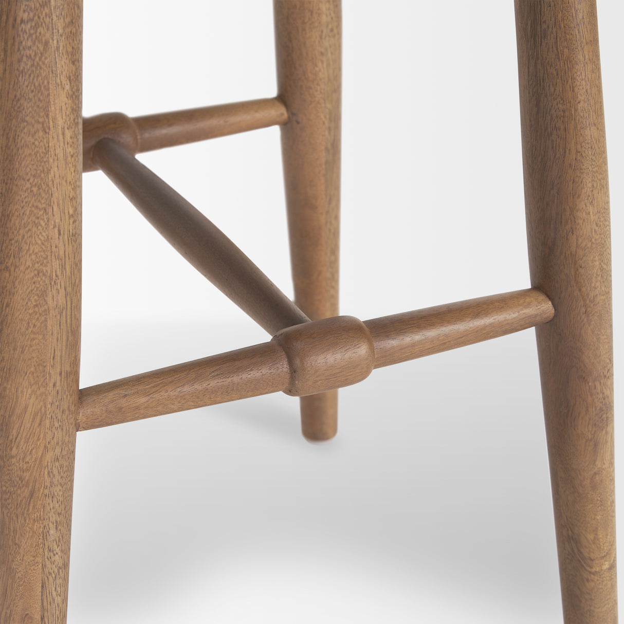 Ernest Medium Brown Wood Bar Stool from Mercana - Luna Furniture