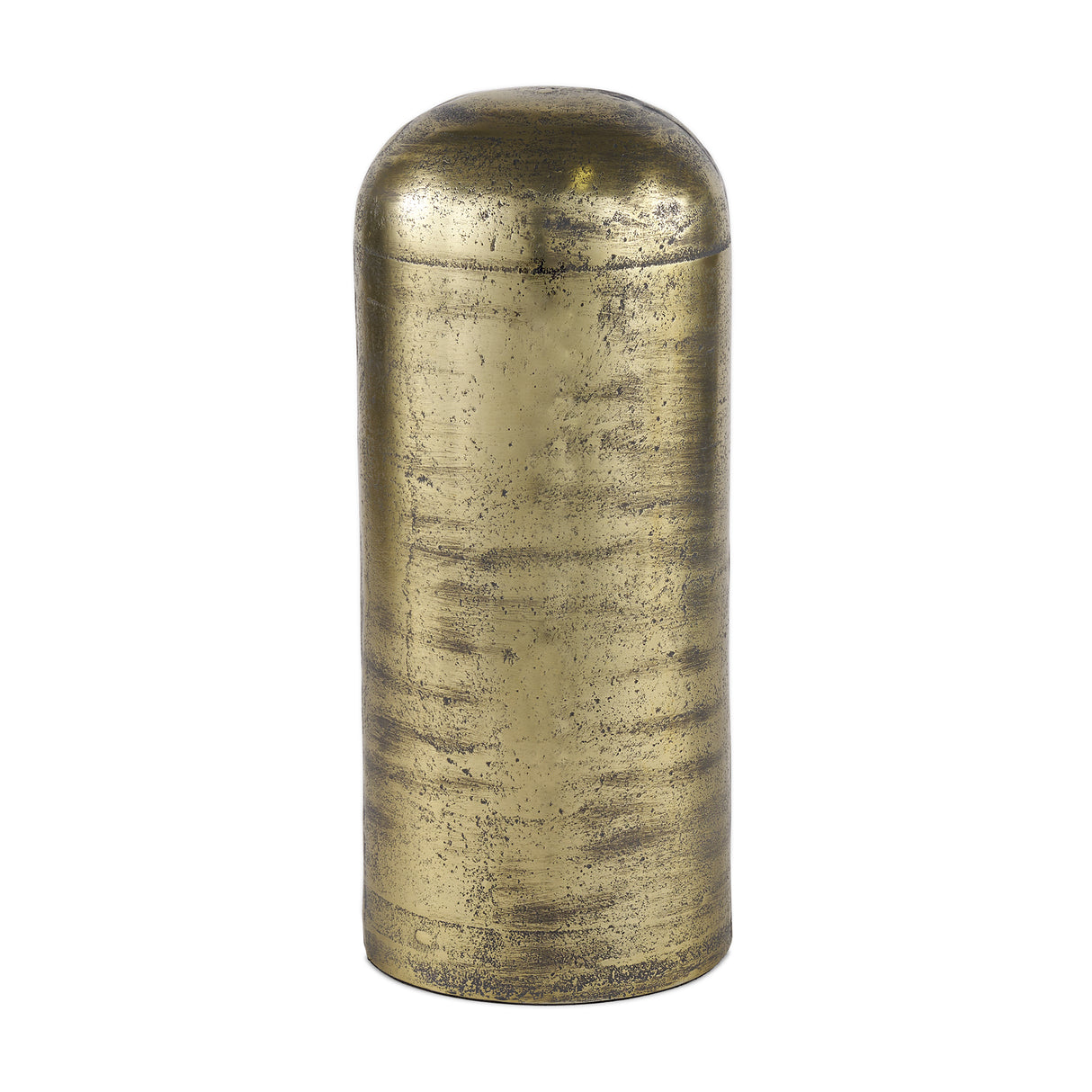 Quonset Extra Tall Brass Finished Aluminum Metal Pillar Object from Mercana - Luna Furniture