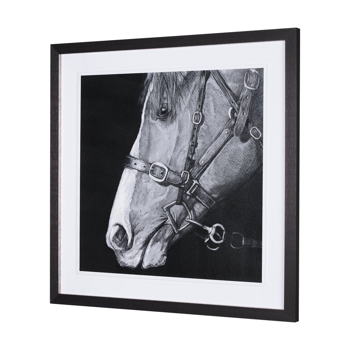 Equestrian Portrait by Mercana Studio Hand Embellished Textured Framed Photo Art Print Matted under from Mercana - Luna Furniture
