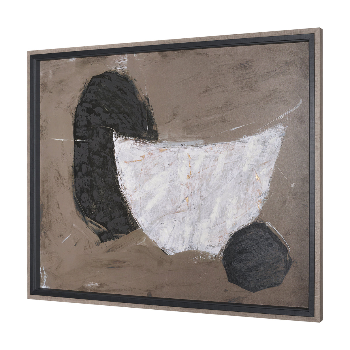 Shaped & Balance II by Mercana Studio a Hand Embellished Textured Framed Art Print from Mercana - Luna Furniture