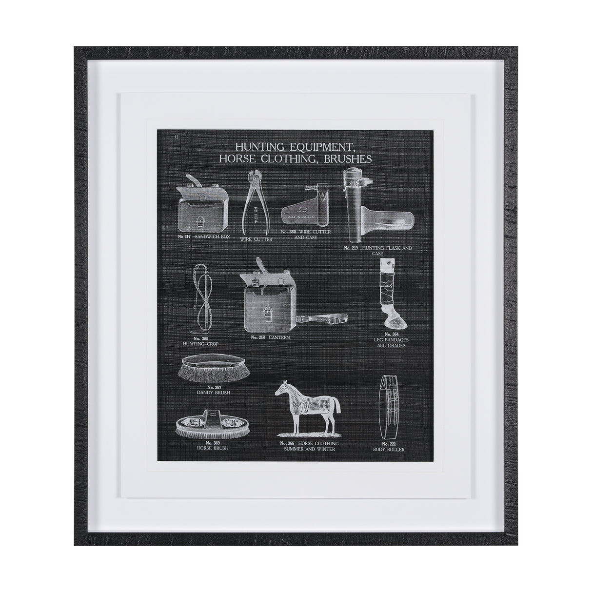 Equestrian Riding IV BW Horse by Mercana Studio Hand Embellished Framed Art Print Matted under Glass from Mercana - Luna Furniture