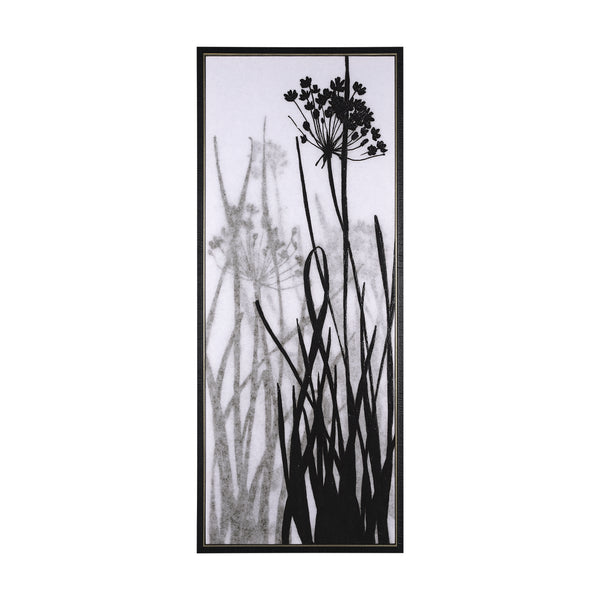 Floral Silhouette I by Mercana Studio a Hand Embellished Textured Framed Canvas