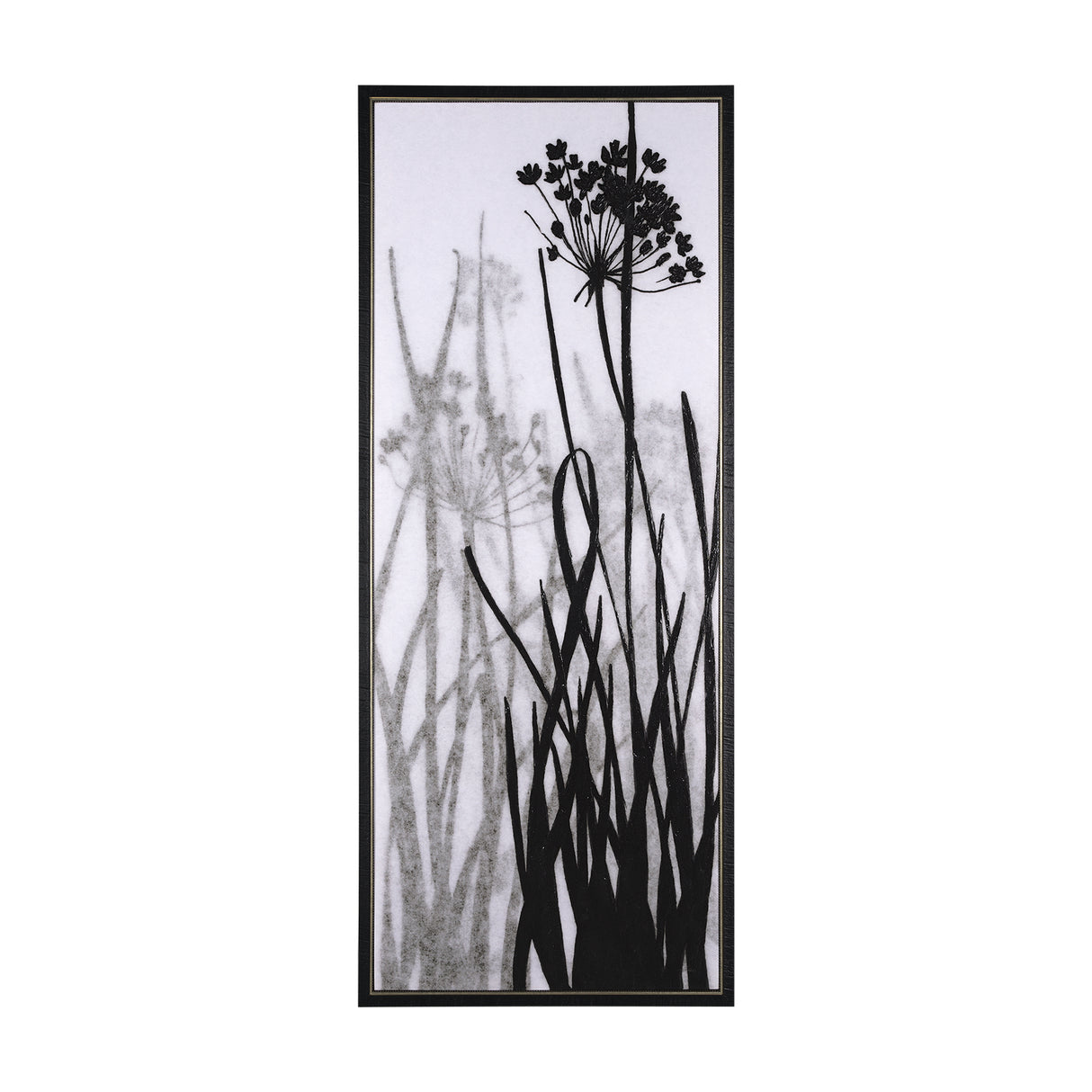 Floral Silhouette I by Mercana Studio a Hand Embellished Textured Framed Canvas from Mercana - Luna Furniture