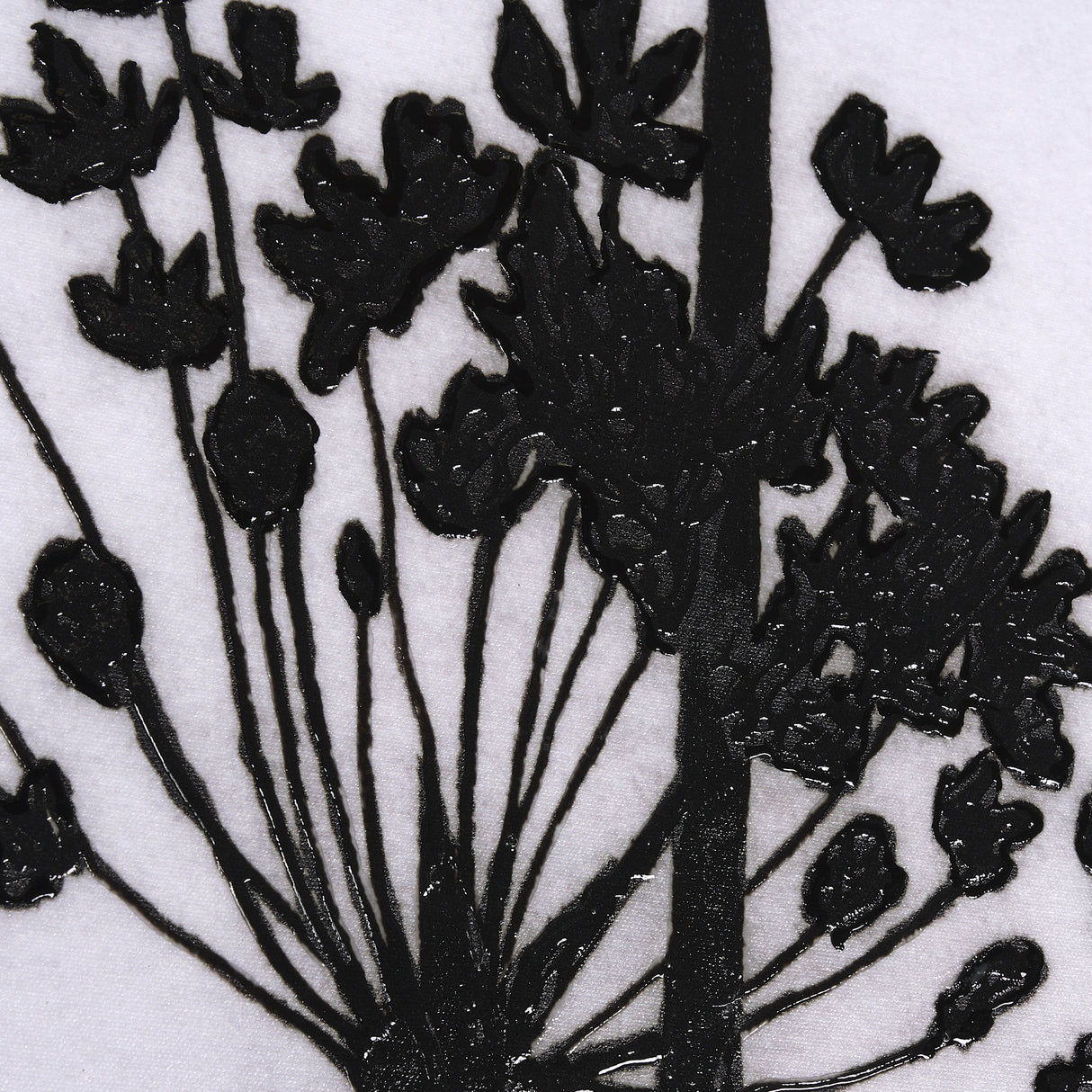 Floral Silhouette I by Mercana Studio a Hand Embellished Textured Framed Canvas from Mercana - Luna Furniture