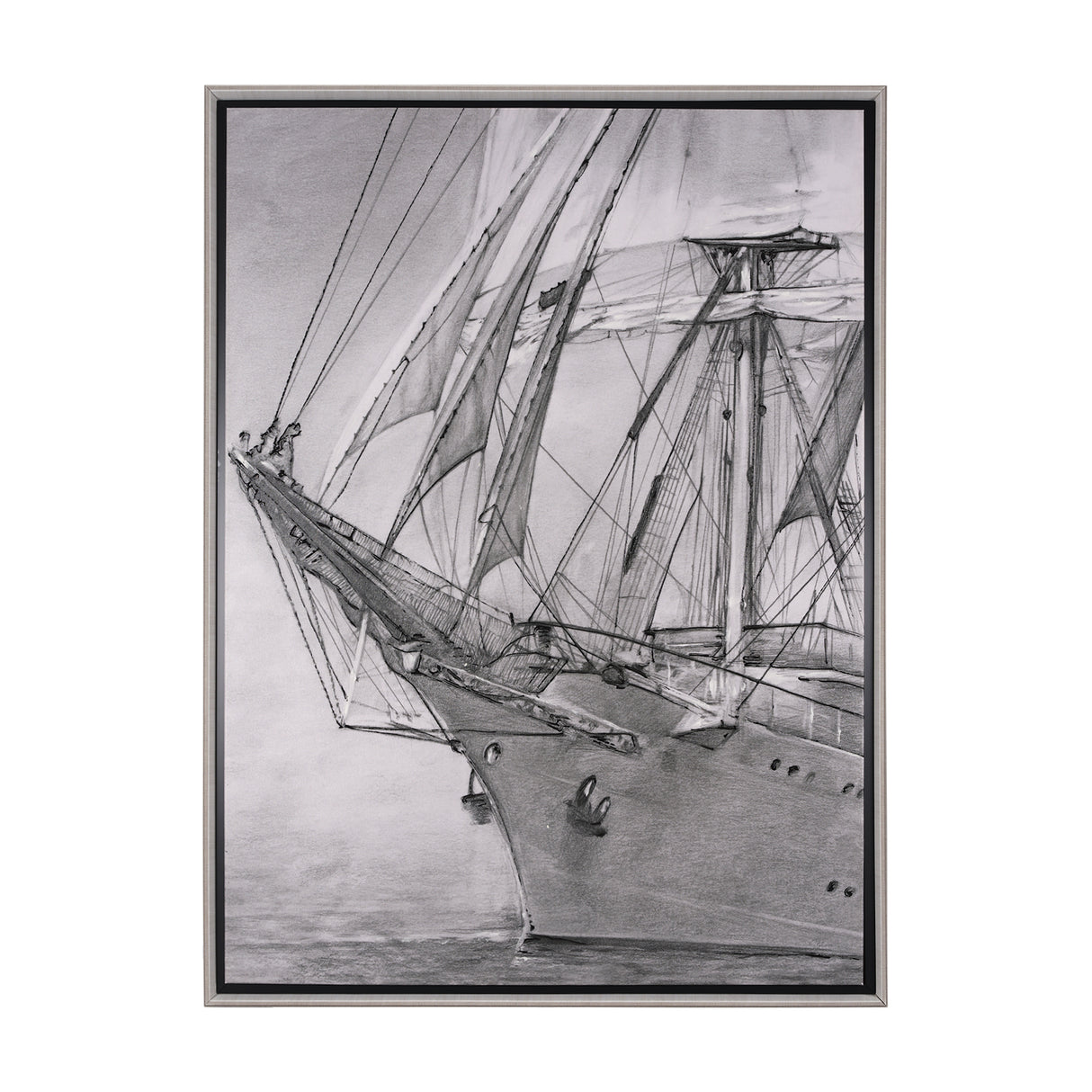 Tall Ship II by Mercana Studio a Hand Embellished Textured Framed Canvas from Mercana - Luna Furniture