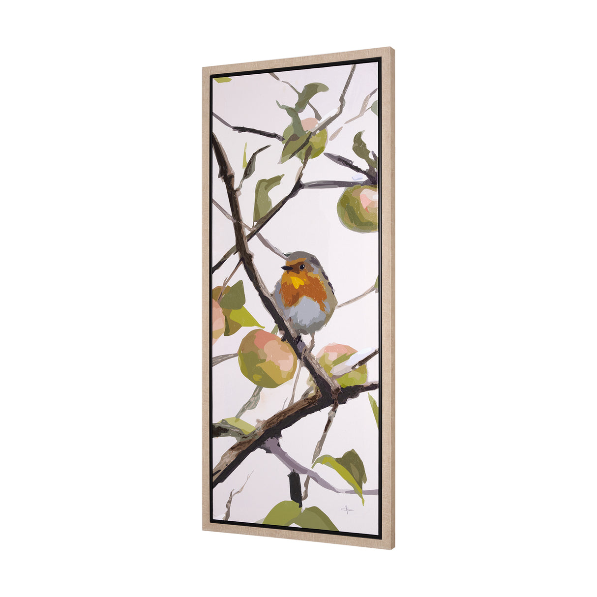 Birds & Apples I by Mercana Studio a Hand Embellished Textured Framed Canvas from Mercana - Luna Furniture