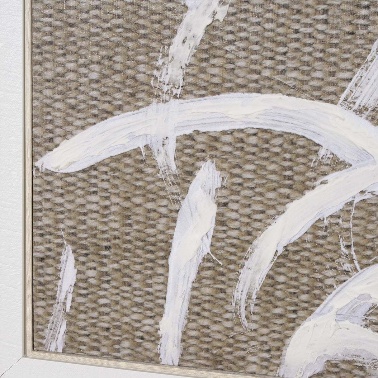 Woven Textile by Mercana Studio a Hand Embellished Textured Framed Canvas from Mercana - Luna Furniture