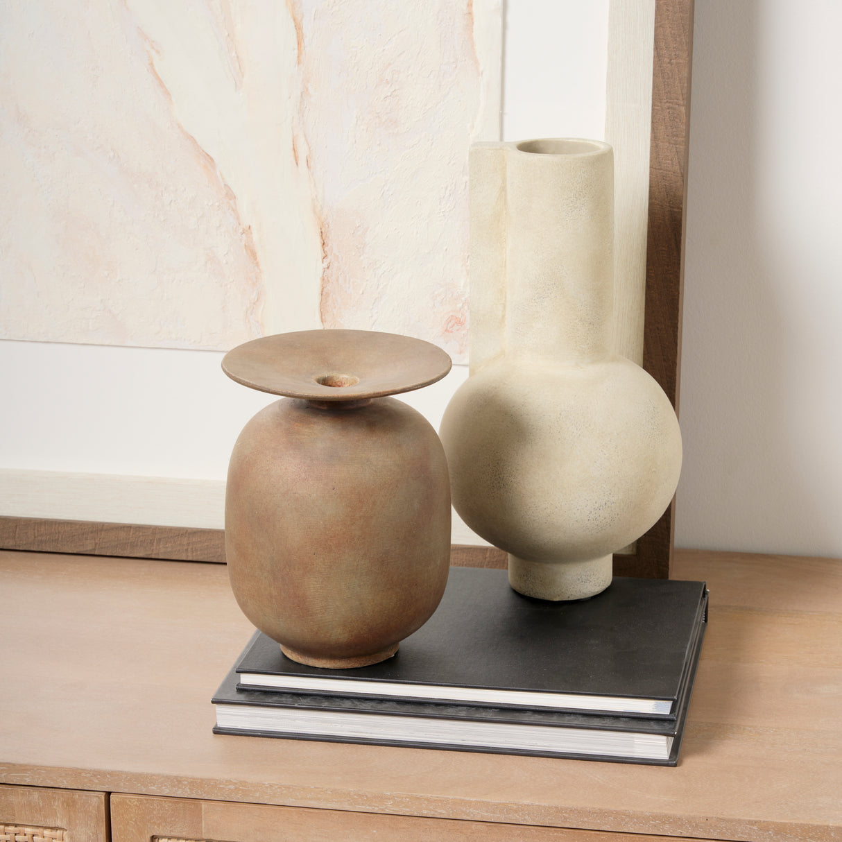 Rylee 7.7H Medium Brown Ceramic Vase from Mercana - Luna Furniture