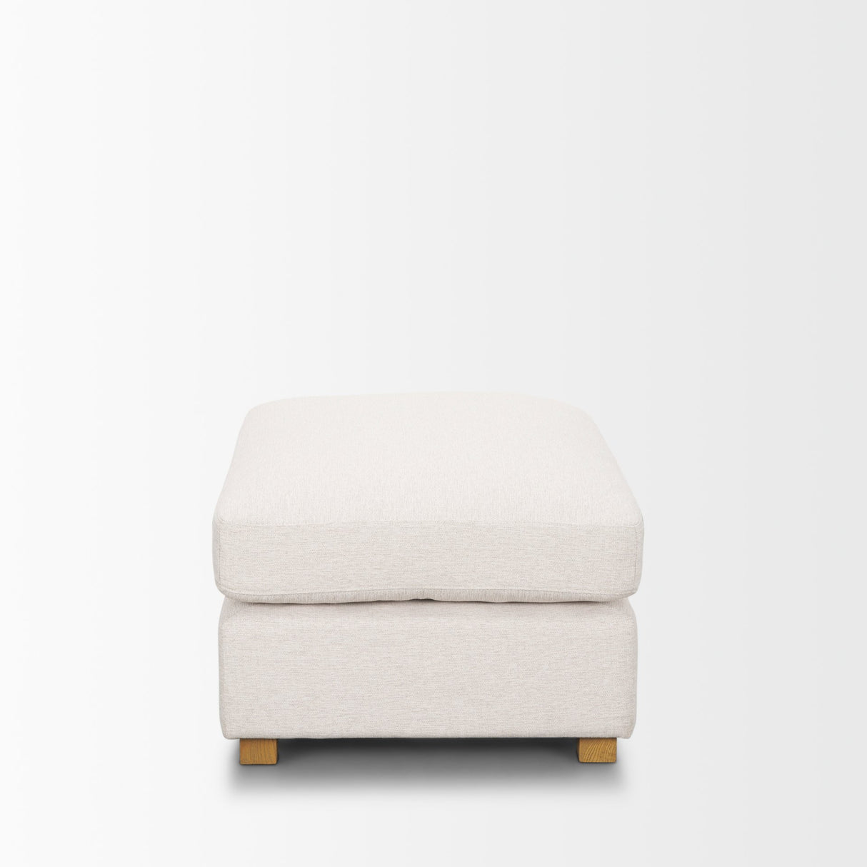 Halston Small Ottoman Oatmeal Performance Fabric from Mercana - Luna Furniture