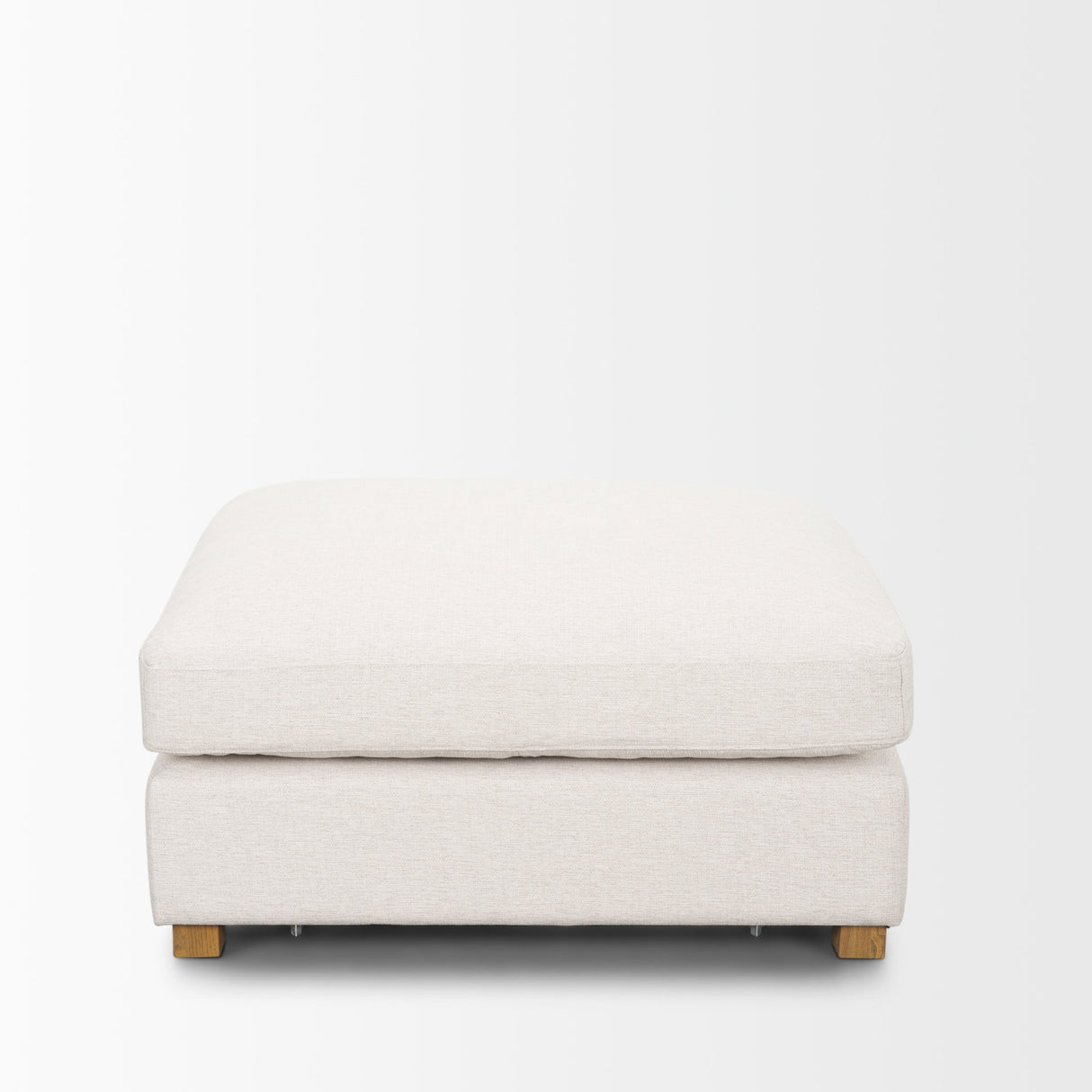 Halston Large Ottoman Oatmeal Performance Fabric from Mercana - Luna Furniture