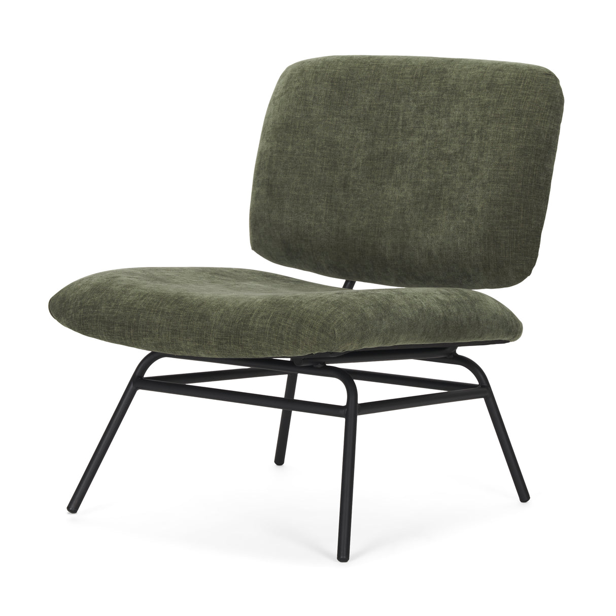 Nora Forest Green Fabric w/ Matte Black Metal Legs Accent Chair from Mercana - Luna Furniture