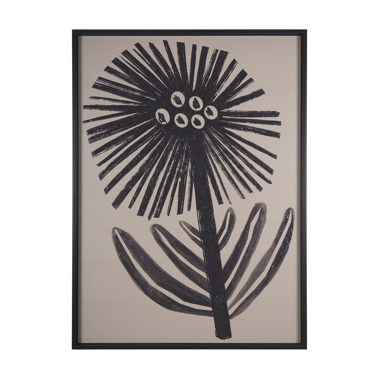 Simple Floral-Bloom by Mercana Studio a Hand Embellished Textured Framed Art Print from Mercana - Luna Furniture