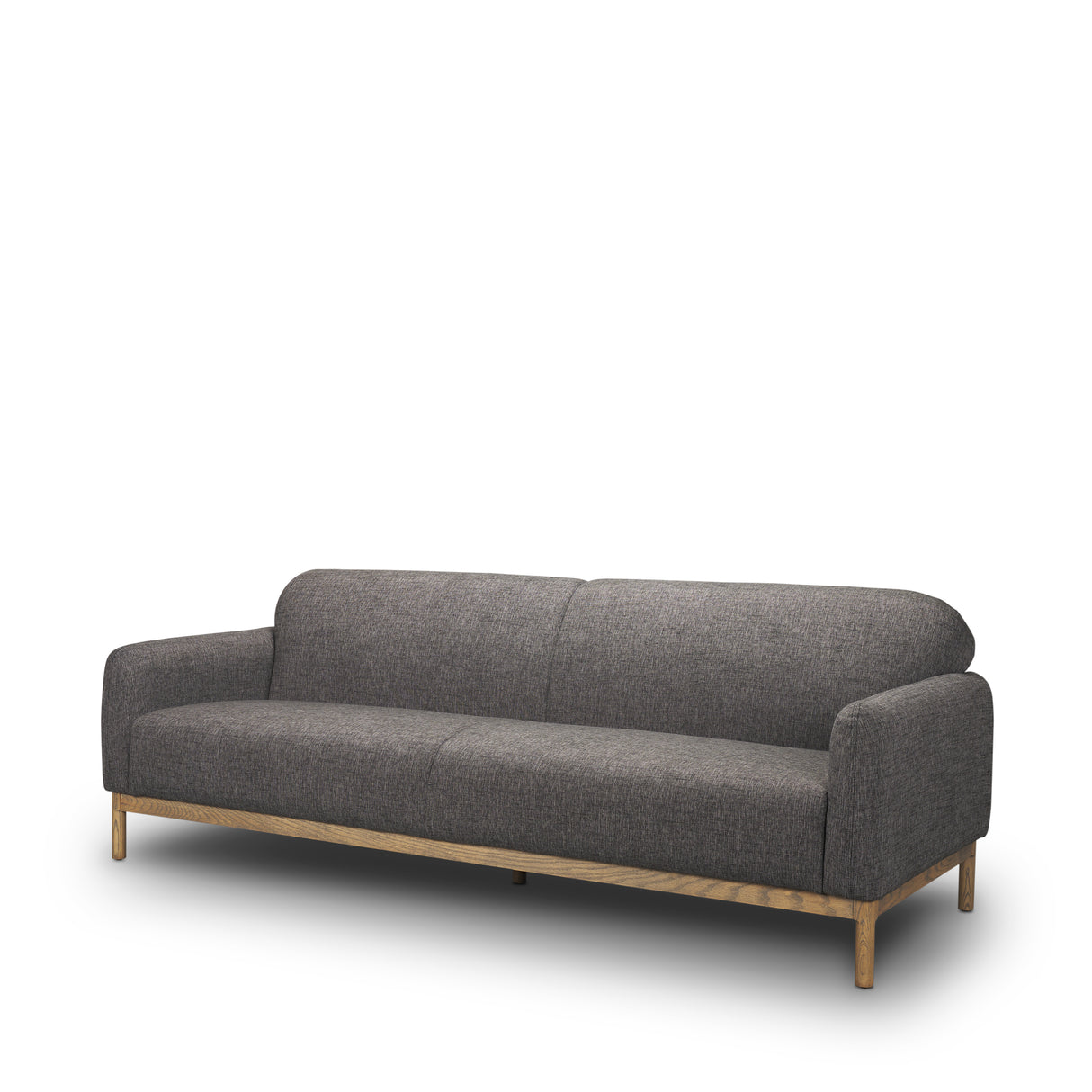 Hale Sofa W/ Medium Brown Wood and Gray Fabric from Mercana - Luna Furniture