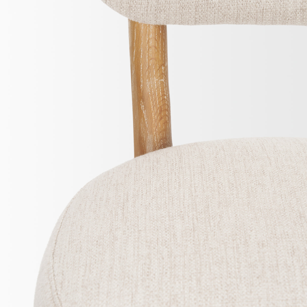 Owen Dining Chair W/ Medium Brown Wood and Beige Fabric, Set of 2 from Mercana - Luna Furniture