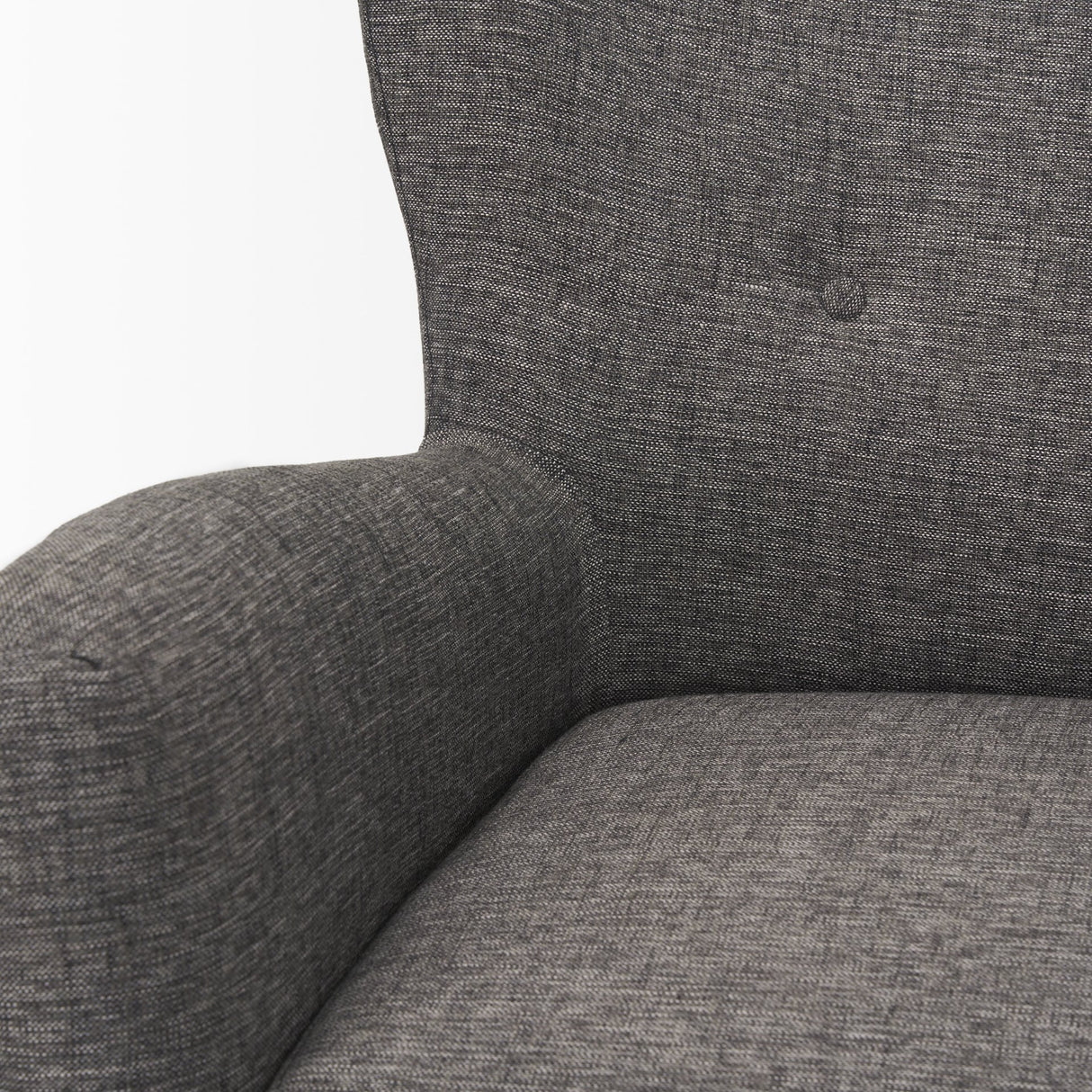 Dunstan Accent Chair Upholstered Gray Twill Fabric and Medium Brown Wood Feet from Mercana - Luna Furniture