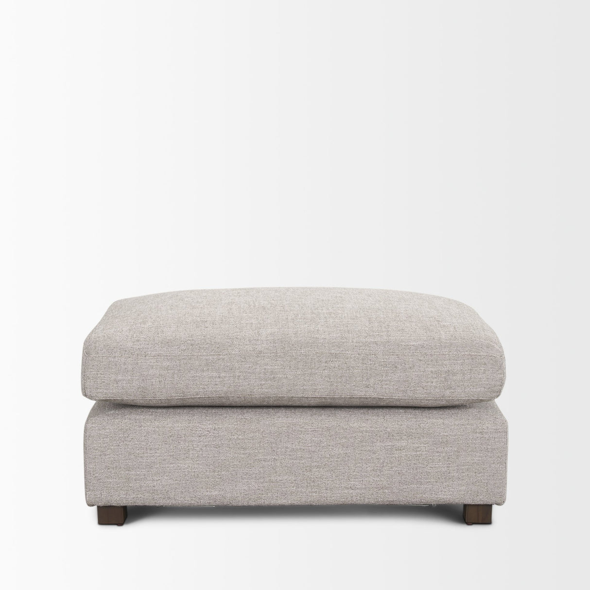 Halston Small Ottoman Light Gray Performance Fabric from Mercana - Luna Furniture