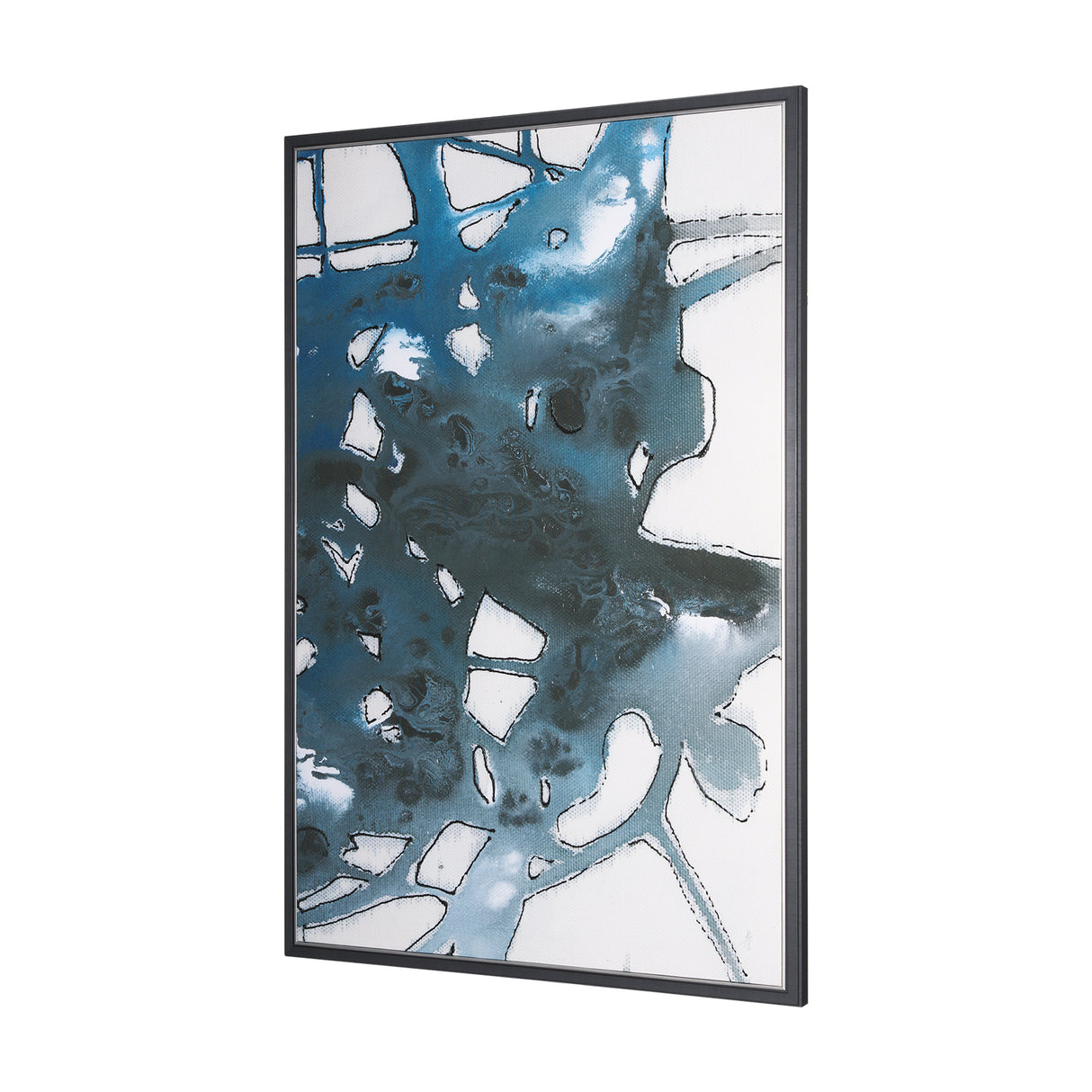 Tributary I by Mercana Studio a Hand Embellished Textured Framed Canvas from Mercana - Luna Furniture