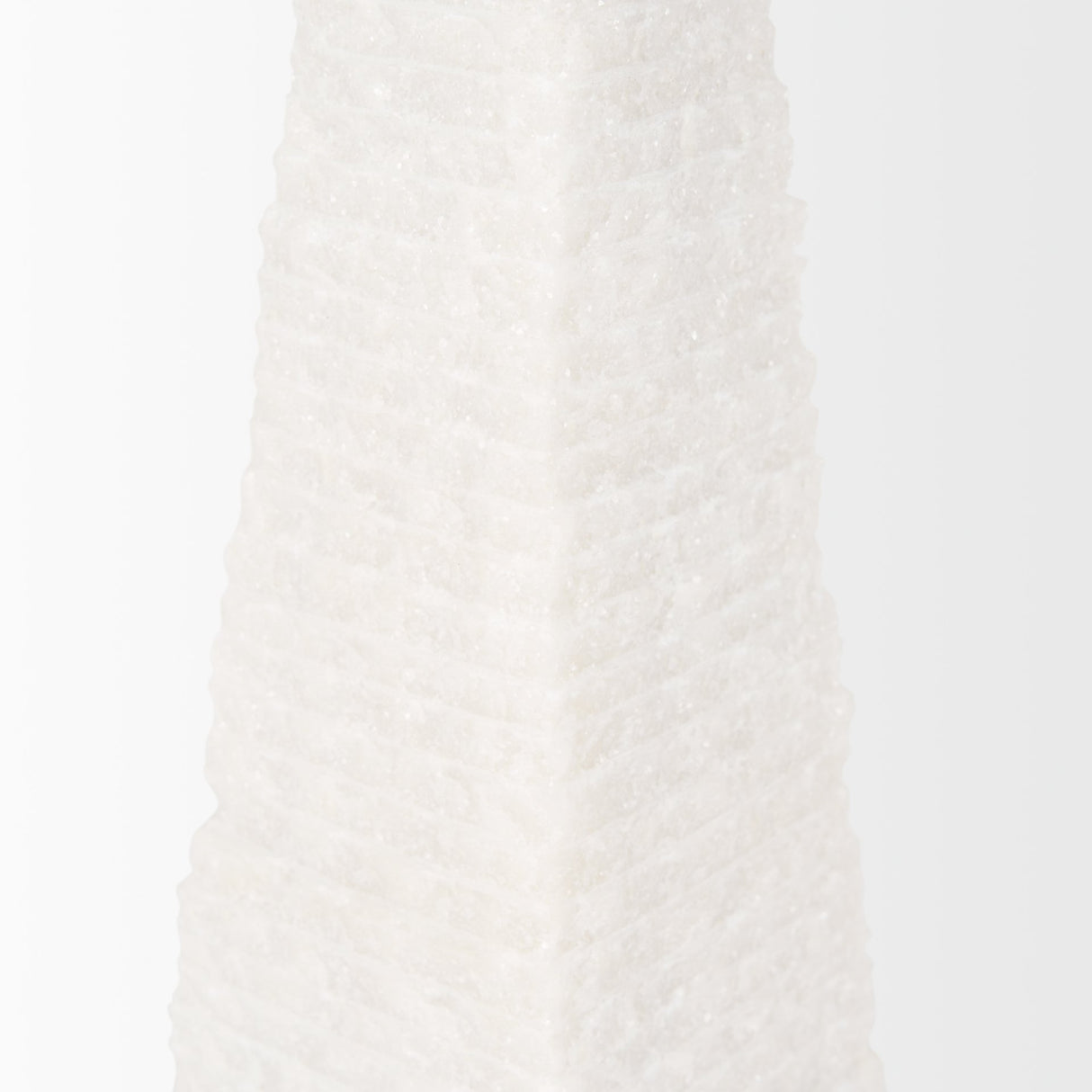 Pyramis White Rough Marble Obelisk 13" from Mercana - Luna Furniture
