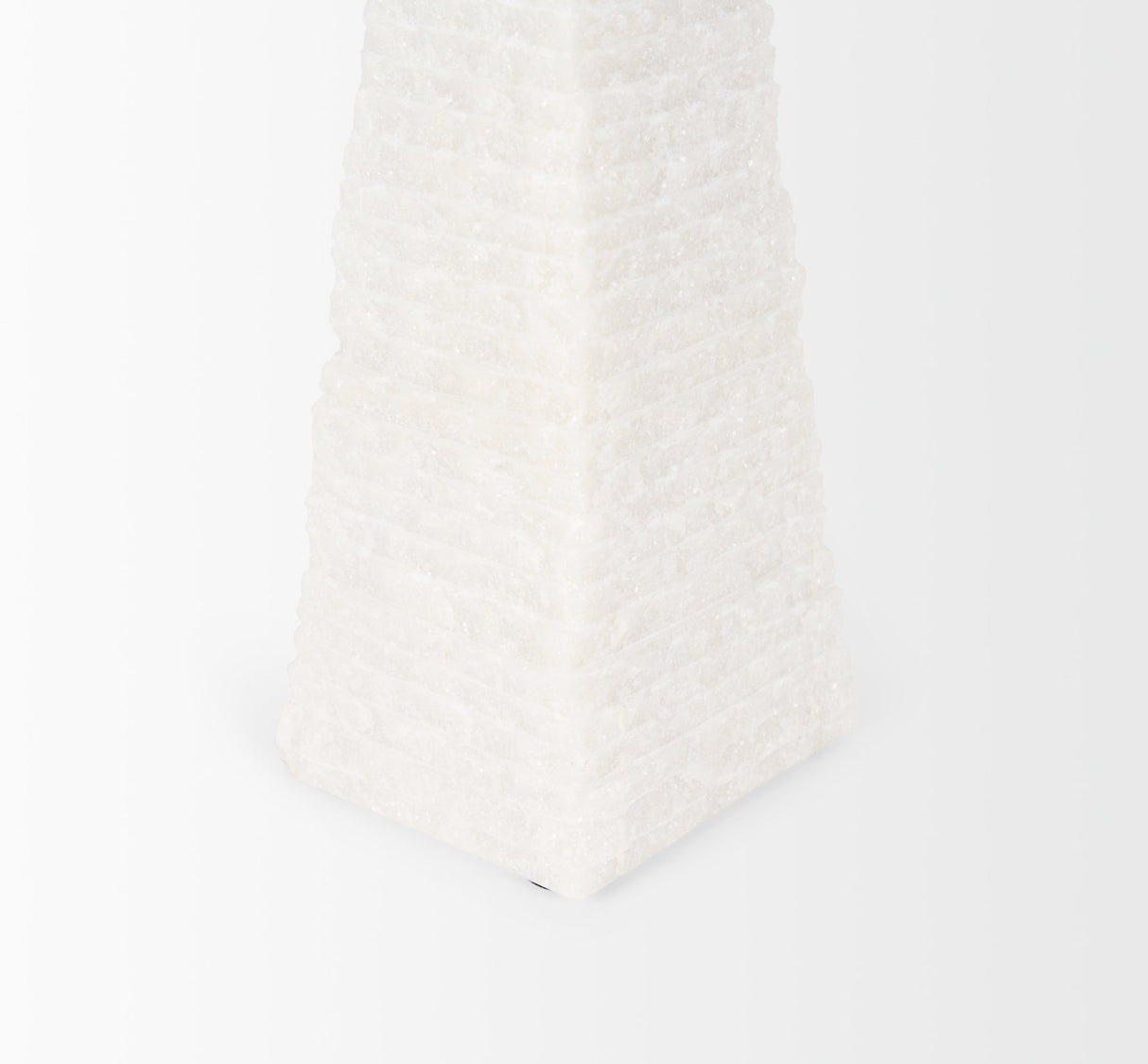 Pyramis White Rough Marble Obelisk 13" from Mercana - Luna Furniture