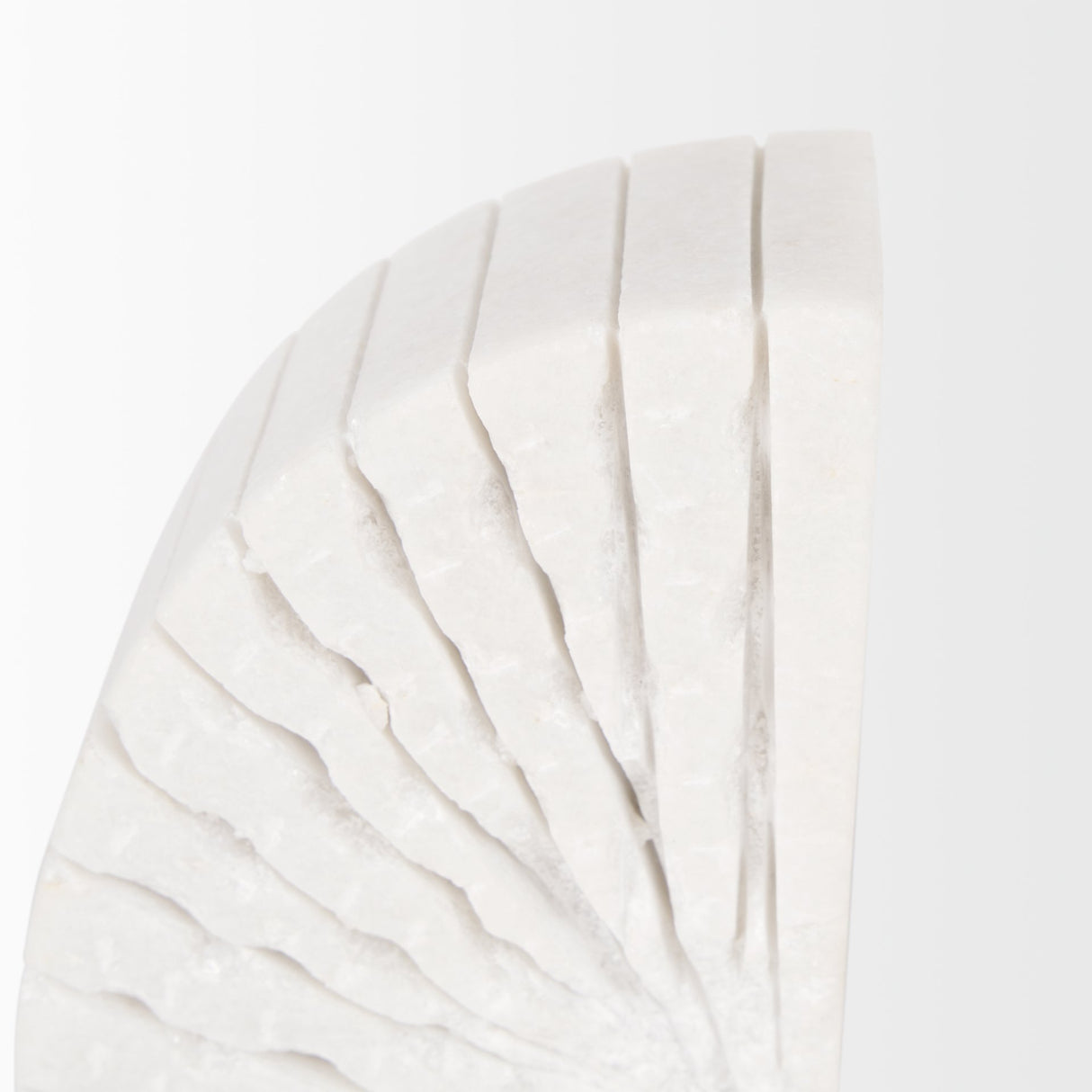 Stept White Marble Bookends w/rough carving (set of 2) from Mercana - Luna Furniture