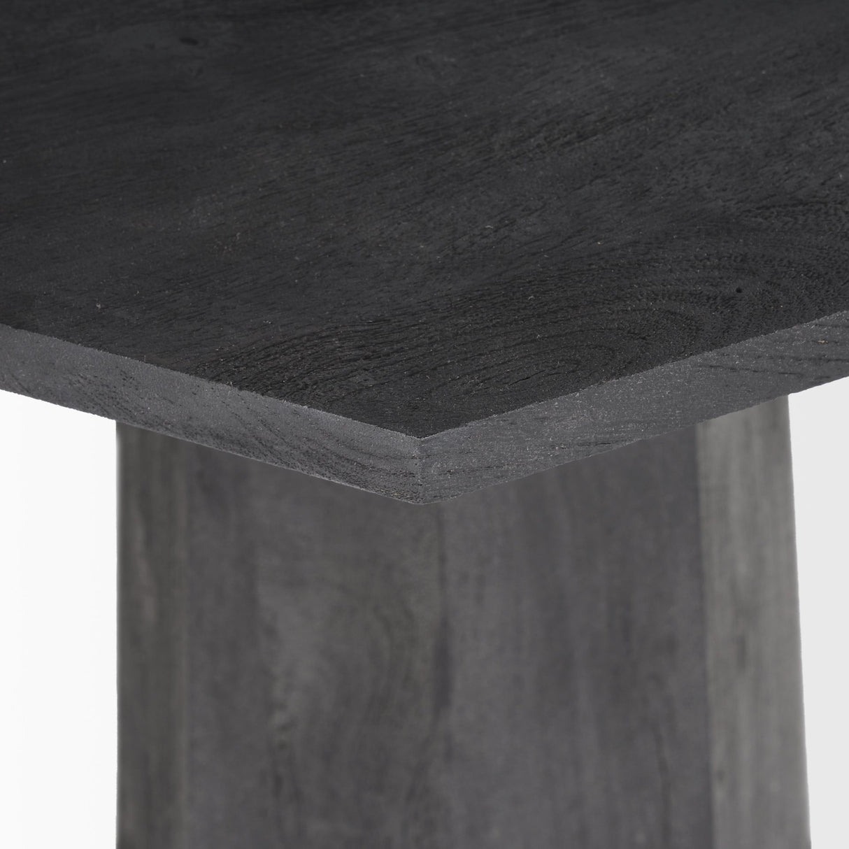 Maxine Hexagonal Black Wood Foyer Table from Mercana - Luna Furniture