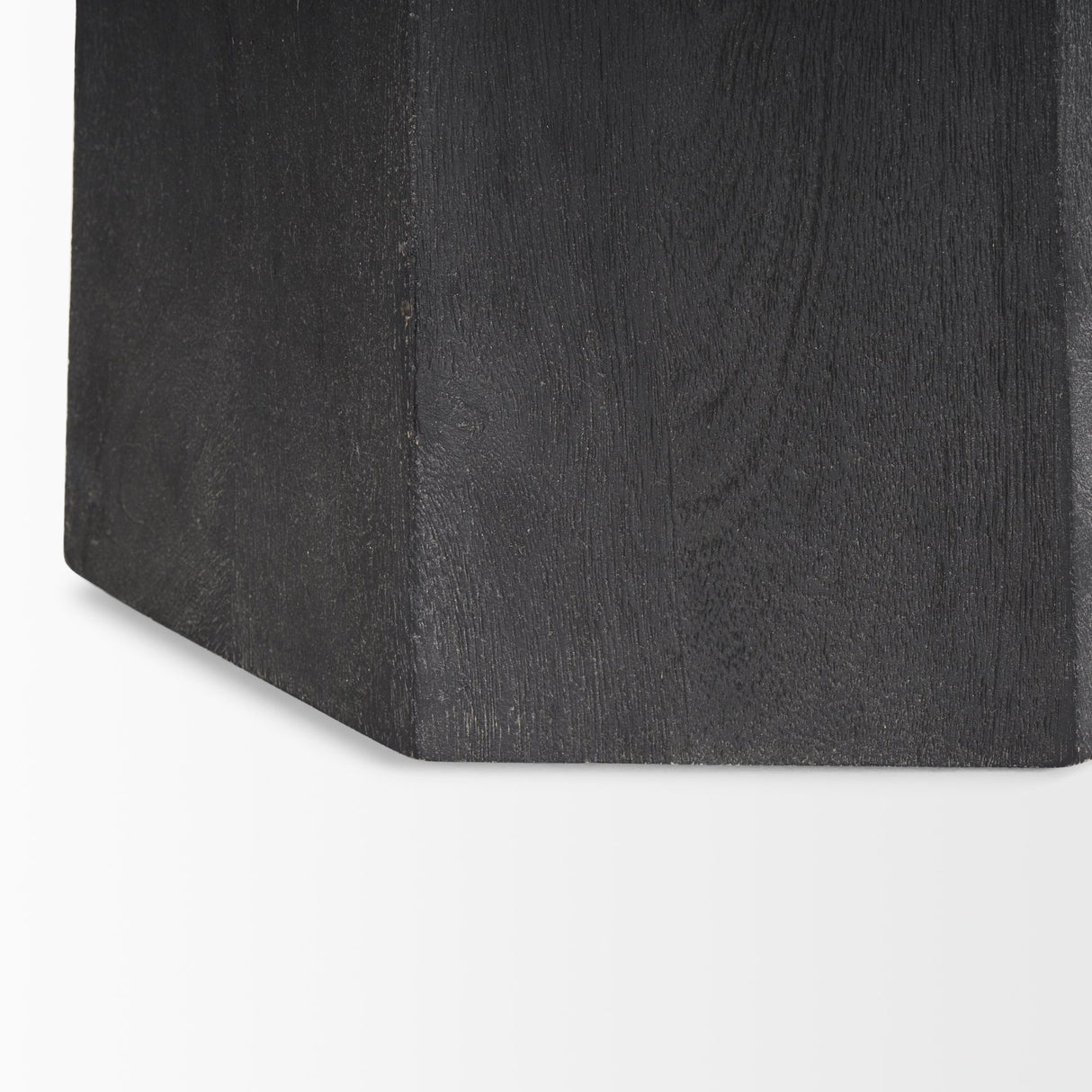 Maxine Hexagonal Black Wood Foyer Table from Mercana - Luna Furniture