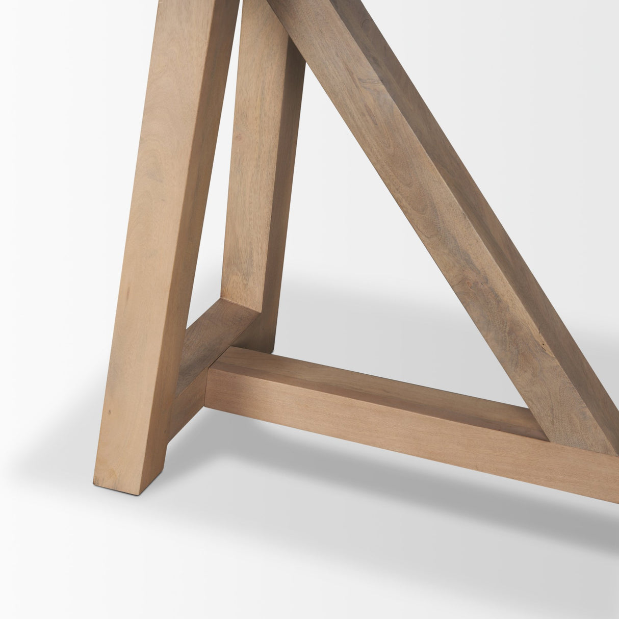 Rialto Two-Toned Black and Brown Wood Angular Leg Console Table from Mercana - Luna Furniture