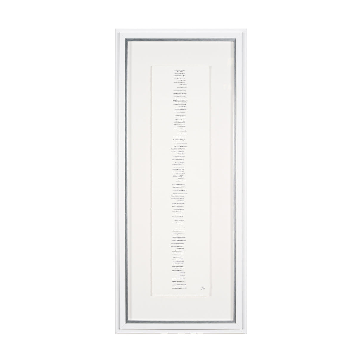 Random Lines Silver by Studio M a handmade Original Framed Artwork under Glass from Mercana - Luna Furniture