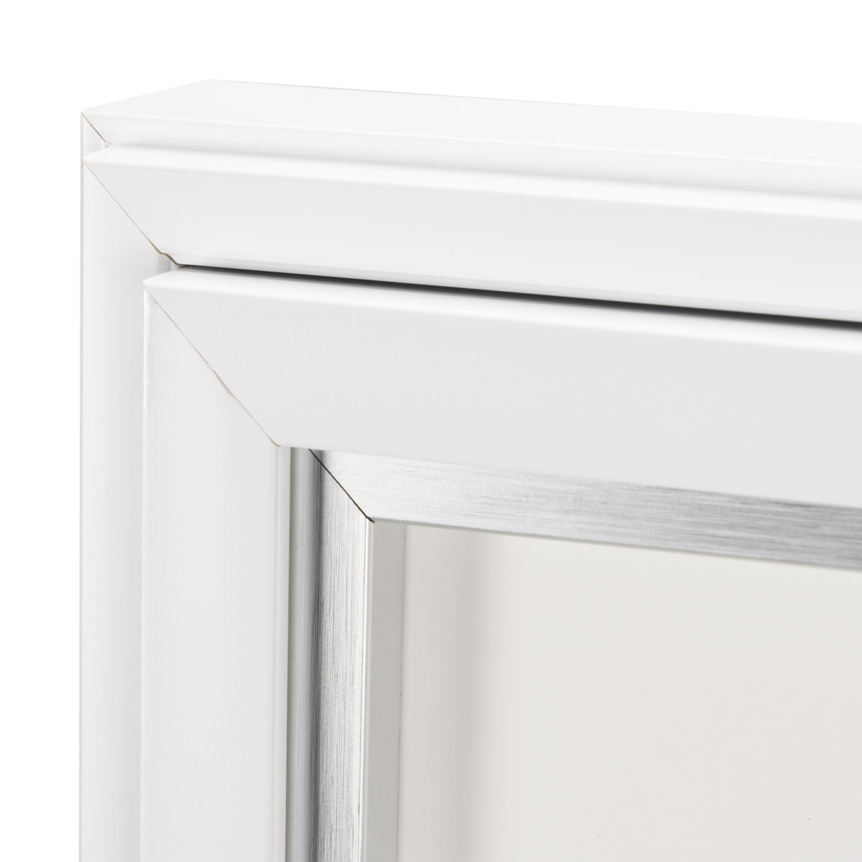 Random Lines Silver by Studio M a handmade Original Framed Artwork under Glass from Mercana - Luna Furniture