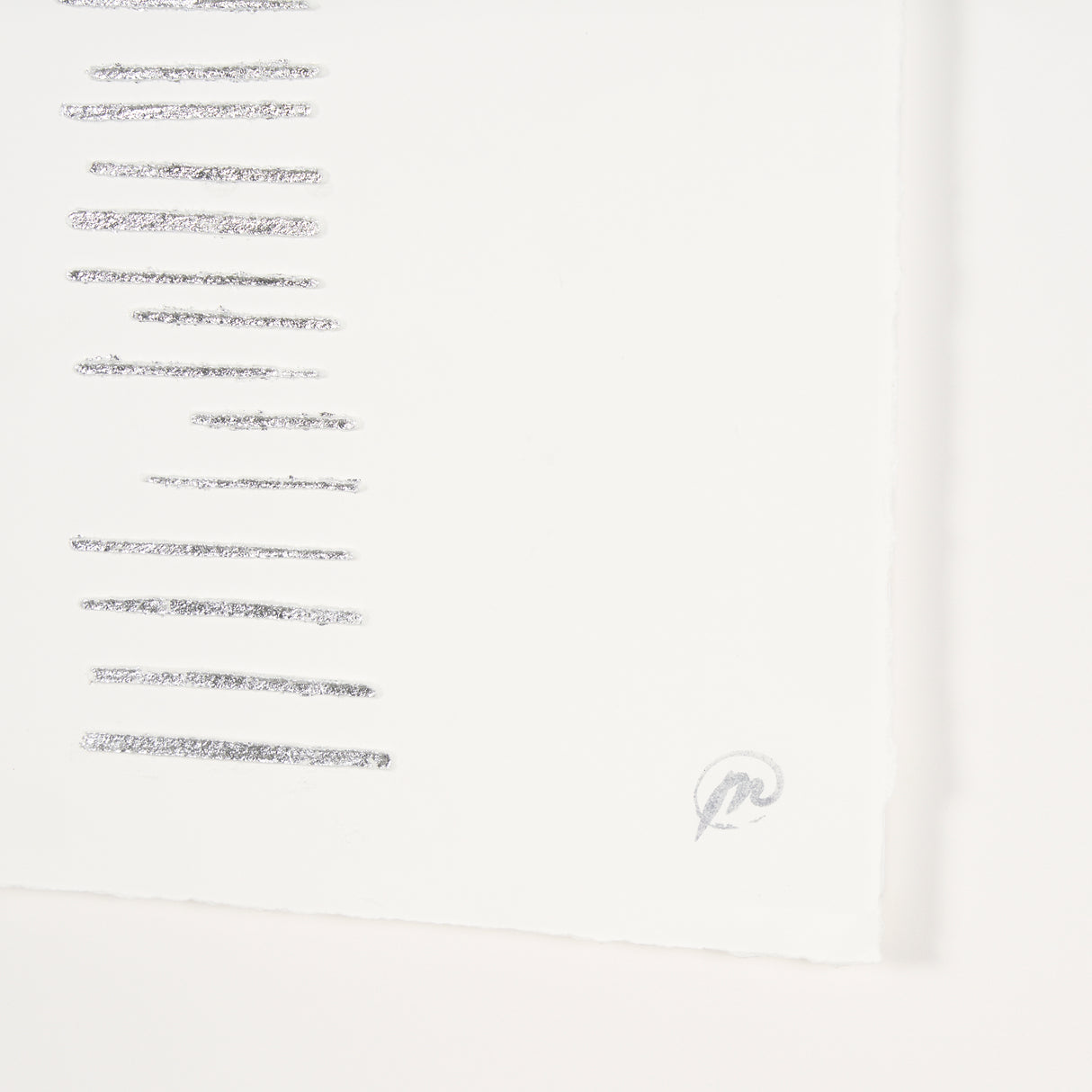 Random Lines Silver by Studio M a handmade Original Framed Artwork under Glass from Mercana - Luna Furniture