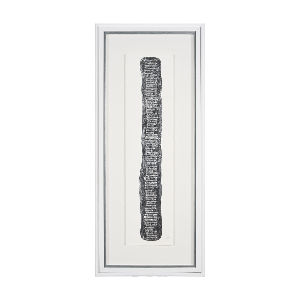 Random Lines Silver Flood by Studio M a Handmade Original Framed Artwork under Glass from Mercana - Luna Furniture