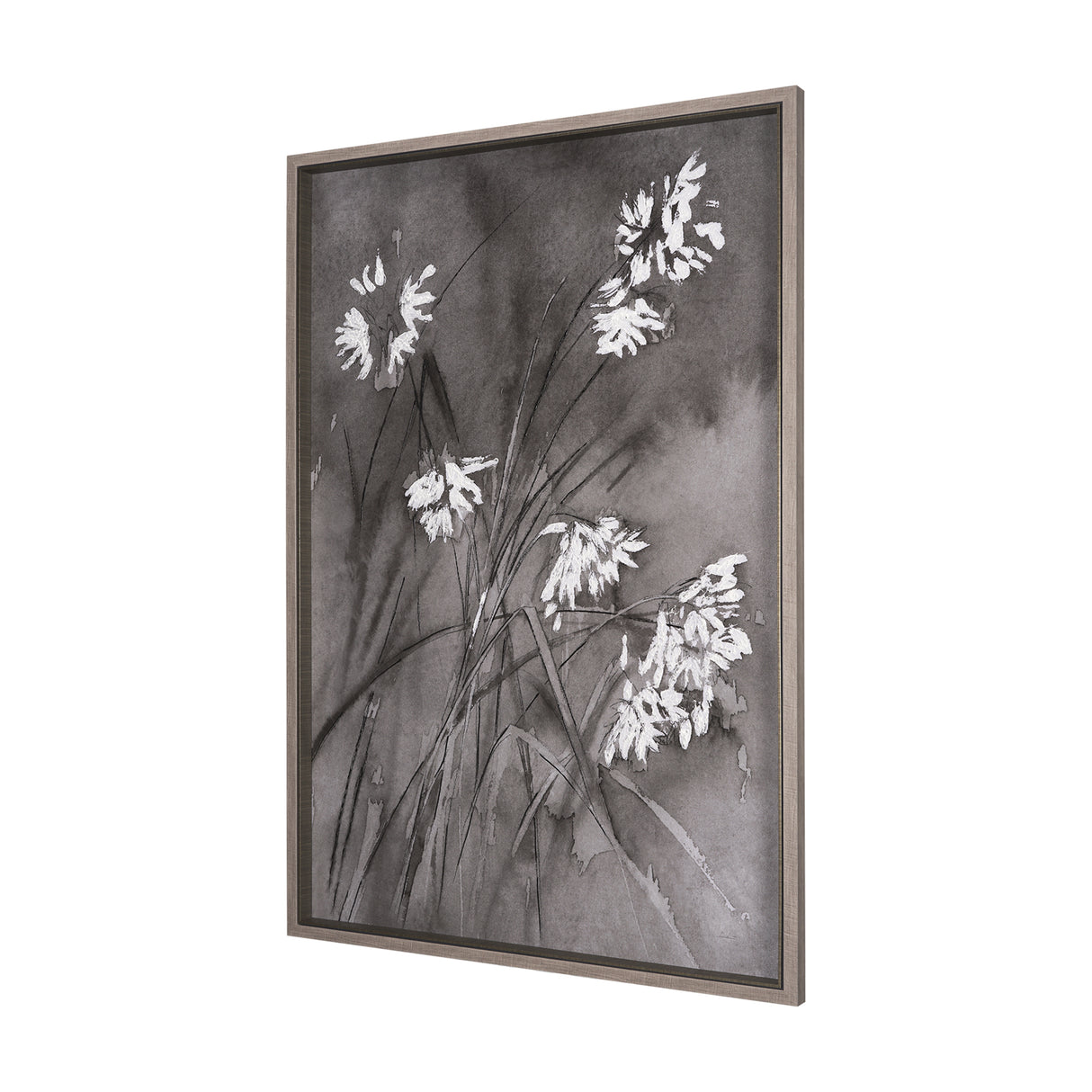Wildflowers I Charcoal by Mercana Studio a Hand Embellished Textured Framed Art Print from Mercana - Luna Furniture