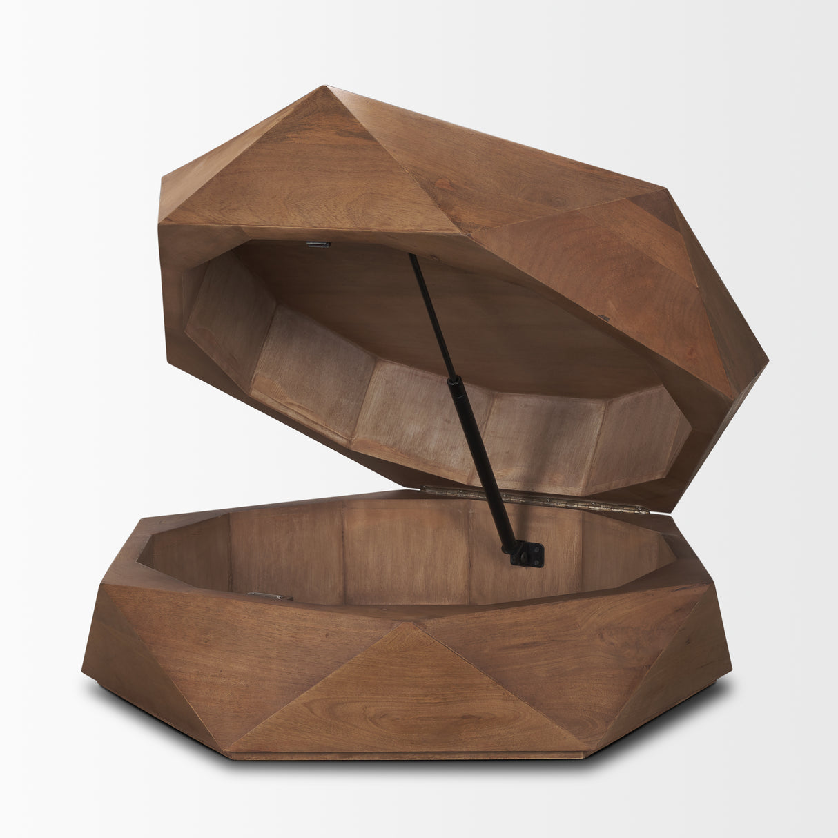 Arreto 36" Hexagonal Hinged Solid Wood Top and Base Coffee Table from Mercana - Luna Furniture
