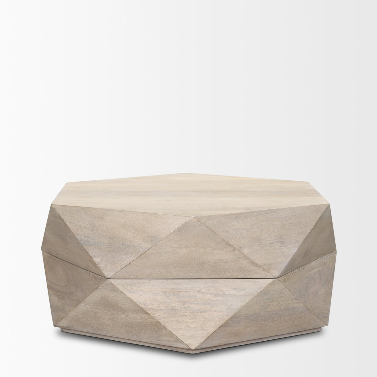 Arreto 36" Hexagonal Hinged Solid Wood Top and Base Coffee Table from Mercana - Luna Furniture