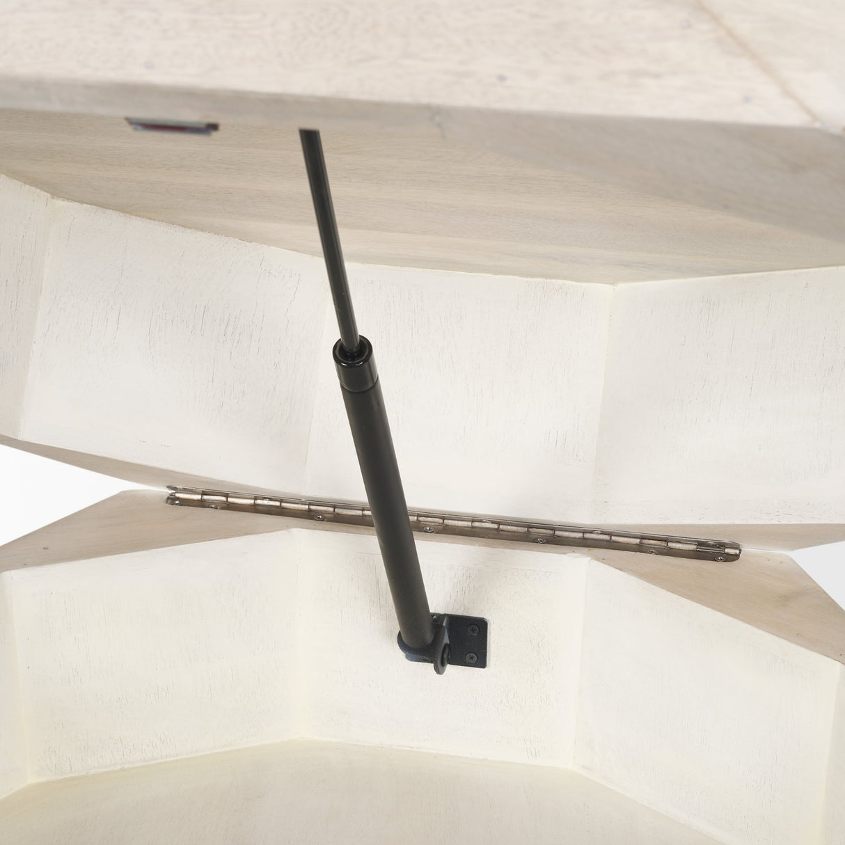 Arreto 36" Hexagonal Hinged Solid Wood Top and Base Coffee Table from Mercana - Luna Furniture
