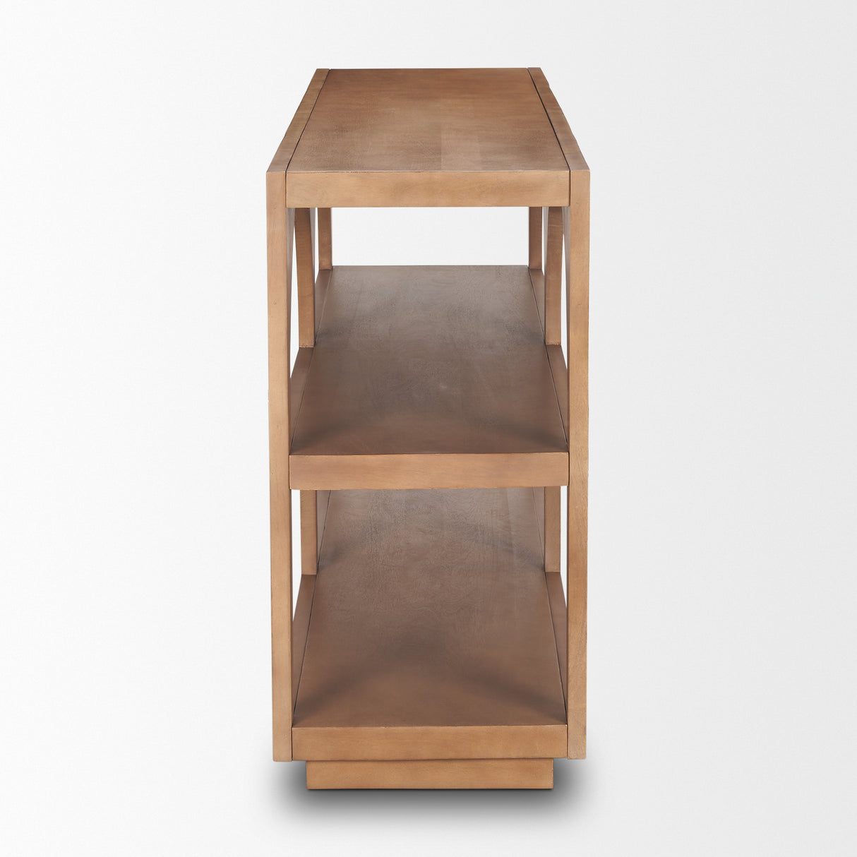 Bela Small Arched Console Table Medium Brown Wood from Mercana - Luna Furniture