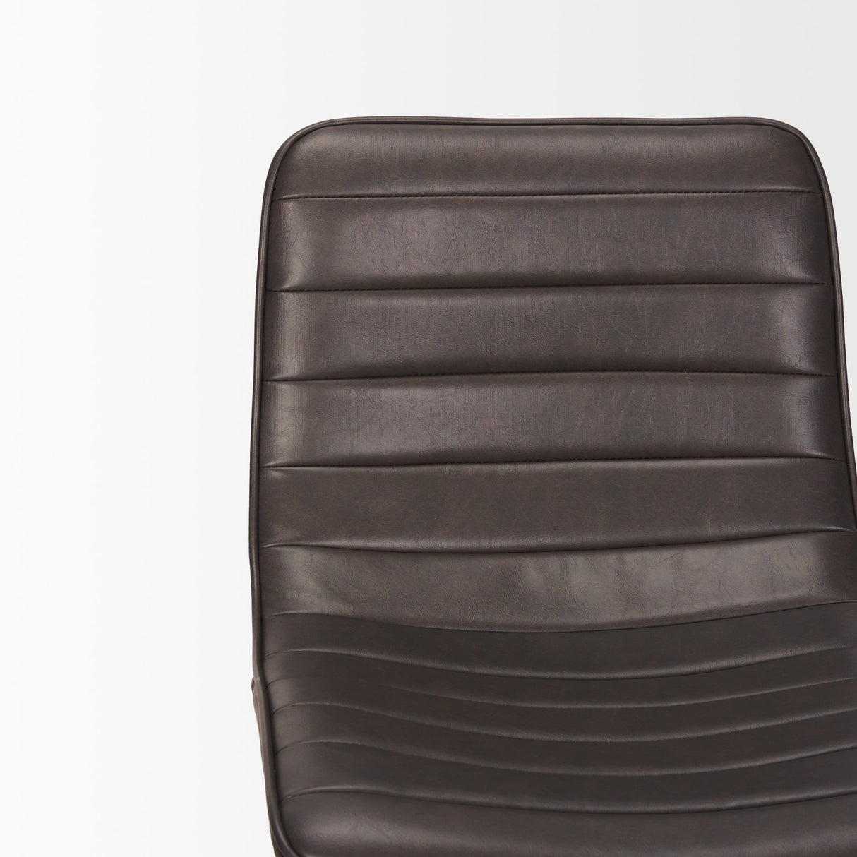 Meritt 37"H Black Faux-Leather Seat W/ Black Metal Frame Stool from Mercana - Luna Furniture